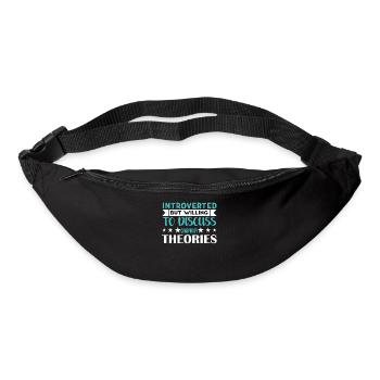 Introverts discuss conspiracy theories - Bum bag - black - Front