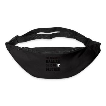 Fier frère footballeur Joueur de football frère - Sac banane - noir - Devant