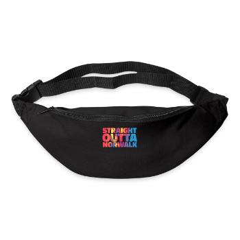 Straight out of Norwalk California Walking Town - Bum bag - black - Front