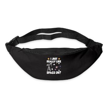 J’aime juste l’espace très bien? Télescope - Sac banane - noir - Devant