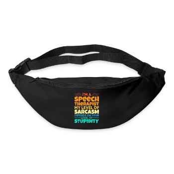 Sprachtherapeut Logopäde Geschenk - Gürteltasche - Schwarz - Vorne