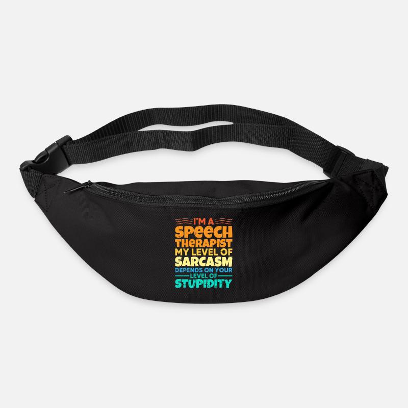 Sprachtherapeut Logopäde Geschenk - Gürteltasche - Schwarz