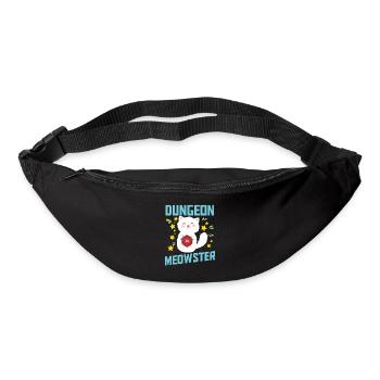 Dungeon Meowster | Nerdy Cat D20 RPG Fantasy Game - Bum bag - black - Front