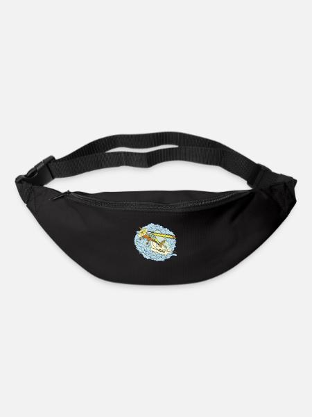 Hobby-Piloten-Motiv für Piloten & Fluglotsen - Gürteltasche - Schwarz