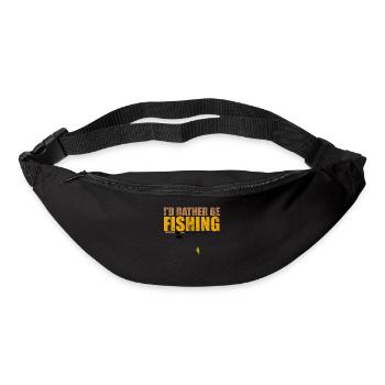 Ich würde lieber angeln T-Shirt lustiges Geschenk für - Gürteltasche - Schwarz - Vorne