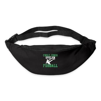 Coole Jungs spielen Fußball Motiv für echte Fußbal - Gürteltasche - Schwarz - Vorne