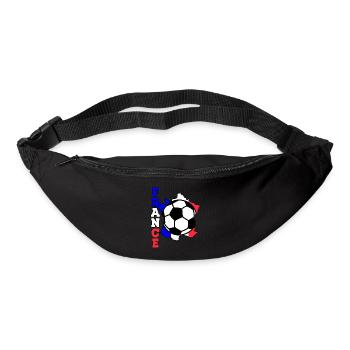 Drapeau France Footballeur Fans Football - Sac banane - noir - Devant