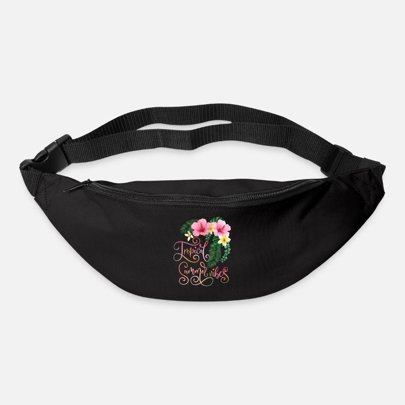 Tropischer Sommer, Tropical-Summer-Vibes, Spruch - Gürteltasche - Schwarz