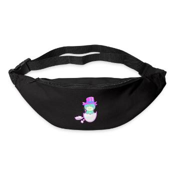 Baby Geburt Schwangerschaft Fantasy Eierschale - Gürteltasche - Schwarz - Vorne