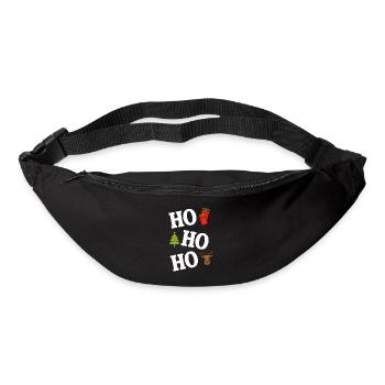Ho ho ho Ugly Christmas Sweater - Gürteltasche - Schwarz - Vorne
