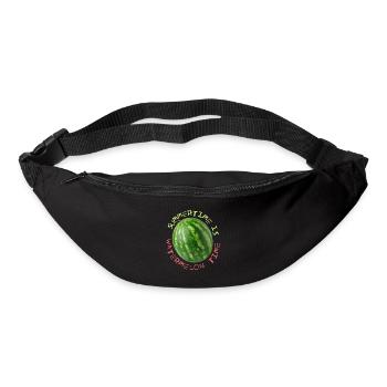 Melon, pastèque, drôle de dicton Summertime - Sac banane - noir - Devant
