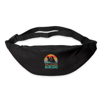 I love Aikido martial arts martial arts fighter - Bum bag - black - Front