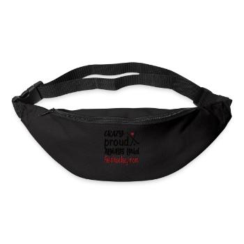 Fière maman de hockey sur gazon maman joueuse de hockey sur gazon - Sac banane - noir - Devant