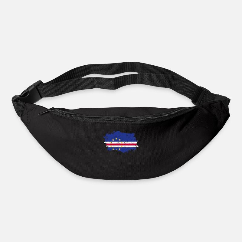 Drapeau du Cap-Vert Grunge Drapeau du Cap-Vert - Sac banane - noir