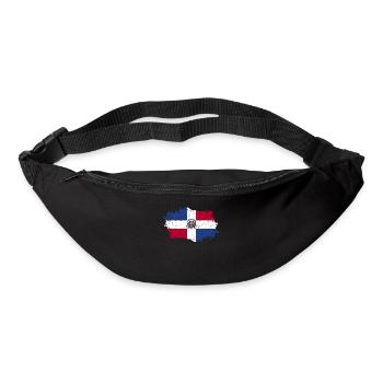Dominikanische Republik Flagge - Gürteltasche - Schwarz - Vorne
