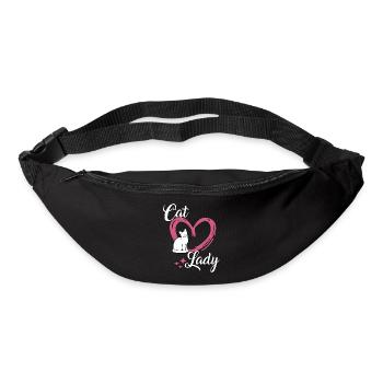 Niedliches Katzen Spruch Outfit Cat Lady Katzen - Gürteltasche - Schwarz - Vorne