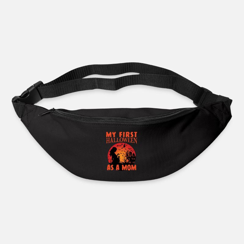 My first Halloween as a Mom Spruch Sprüche - Gürteltasche - Schwarz