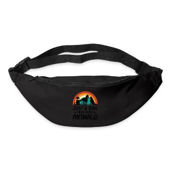 I love all animals, friend of animals - Bum bag - black - Front