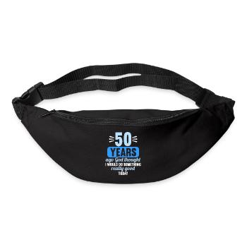 50 years ago God thought good 50 birthday - Bum bag - black - Front