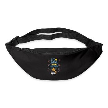 Life is better with jazz music - Bum bag - black - Front