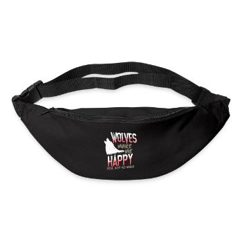 Wolves Make Me Happy You Not So Much Funny - Gürteltasche - Schwarz - Vorne