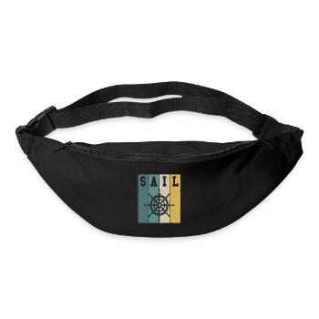 Sailor Sunset Voilier Skipper Capitaine de voile - Sac banane - noir - Devant