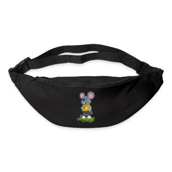 Tasse de souris - Sac banane - noir - Devant