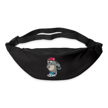 Katze Eislaufen Schlittschuhe - Bum bag - black - Front