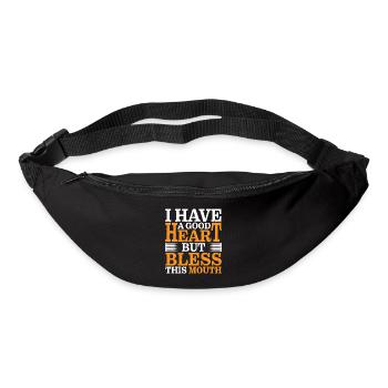 J’ai un bon cœur mais bénis cette bouche 2 - Sac banane - noir - Devant