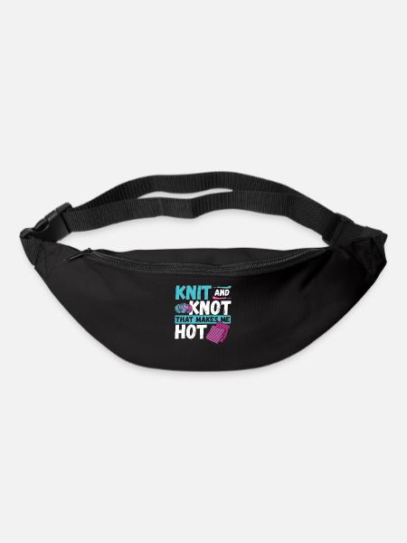 Knit and Knot that makes me Hot Knitting Crochet - Bum bag - black