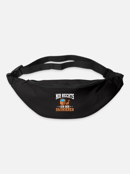 Sauna Schwitz Aufguss Saunakilt Bademantel - Gürteltasche - Schwarz