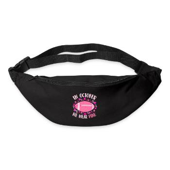 In October We Wear Pink Football Breast Cancer - Gürteltasche - Schwarz - Vorne