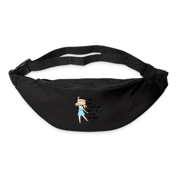 Auch Eine Prinzessin Haut Dir Mal Eine Rein - Gürteltasche - Schwarz - Vorne