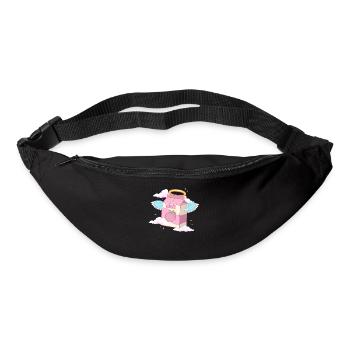 Angelcore Esthétique Kawaii Strawberry Milk Angel - Sac banane - noir - Devant