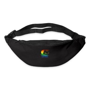 Miami Beach Florida LGBTQ Rainbow Flag Pride - Bum bag - black - Front