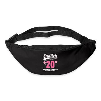 Endlich 20 aber Eltern leben bei mir 20 Geburtstag - Gürteltasche - Schwarz - Vorne