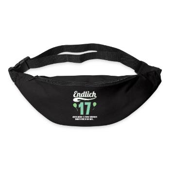 Endlich 17 aber Eltern leben bei mir 17 Geburtstag - Gürteltasche - Schwarz - Vorne