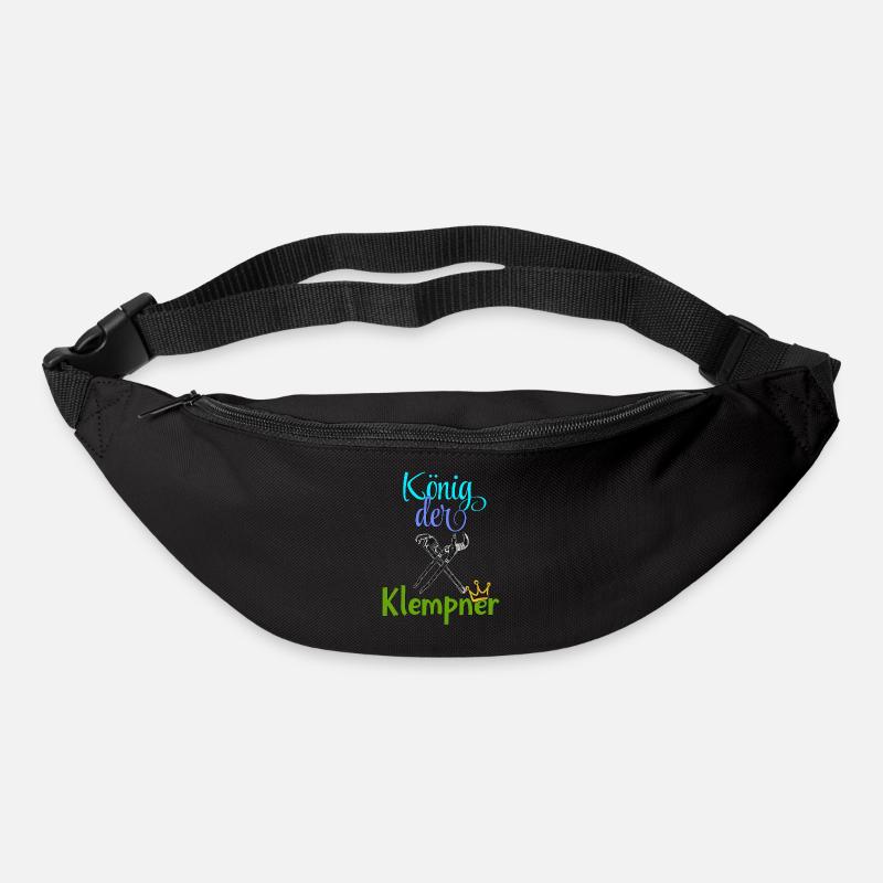 König der Klempner Handwerker Beruf Klempner - Gürteltasche - Schwarz
