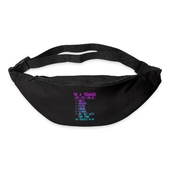 Je suis un adolescent, ne vous attendez pas à moi, souriez... 4 - Sac banane - noir - Devant
