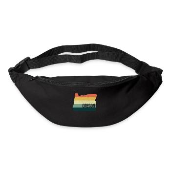 Retro 80s Distressed Vintage Sunset Oregon - Bum bag - black - Front