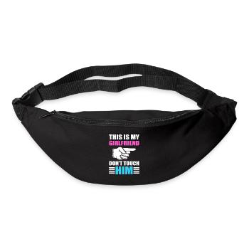 This is My Girlfriend Don't Touch Him LGBT Gay - Gürteltasche - Schwarz - Vorne