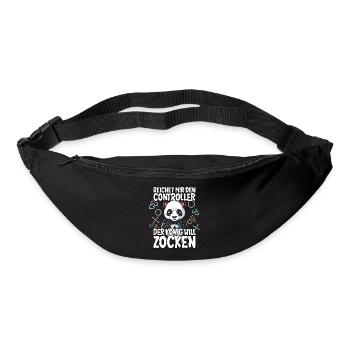 Videospiel Gaming Panda Zocken - Gürteltasche - Schwarz - Vorne