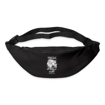 Citation chrétienne Cheval Motif Chevaux Cadeau - Sac banane - noir - Devant