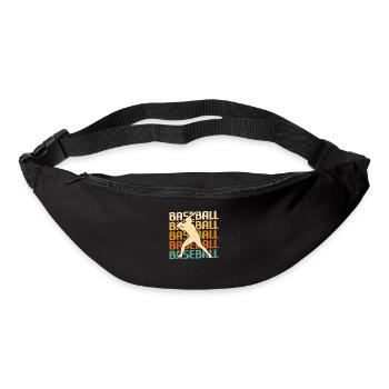 Retro Vintage Classic Baseball Player - Gürteltasche - Schwarz - Vorne