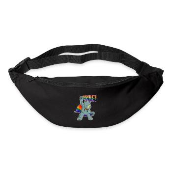 Rhino I LGBTQ Flag I Rainbow Flag I Gay Pride - Bum bag - black - Front