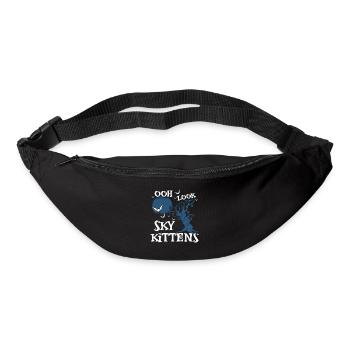 Oh Look Sky Chatons Chauves-souris Halloween Chauve-souris - Sac banane - noir - Devant