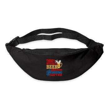 There's Nothing A Beer And Fishing Can't Fix 3 - Bum bag - black - Front