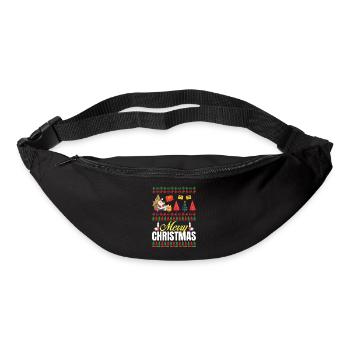 Funny Merry Christmas Christmas Design - Bum bag - black - Front
