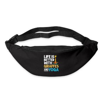 Giraffe Yoga Anfänger Workout Posen Zitate - Gürteltasche - Schwarz - Vorne