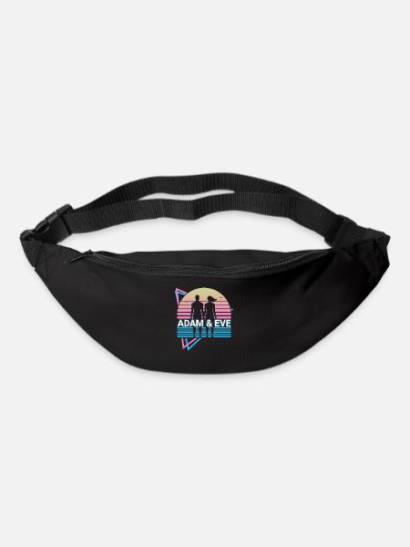 Adam et Eve Christianisme Rétro - Sac banane - noir